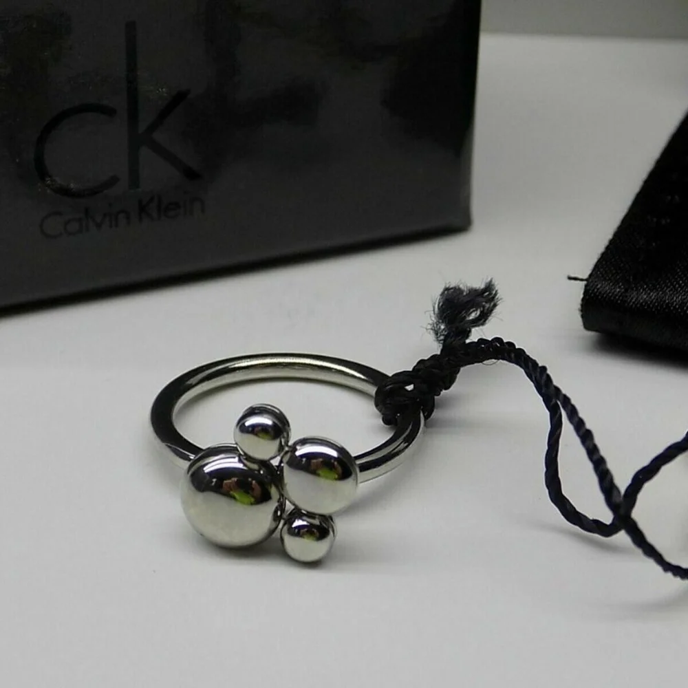 Calvin Klein Collection Silver Spin Ring NIB